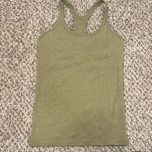 Lululemon green ebb to street tank BRONZE GREEN